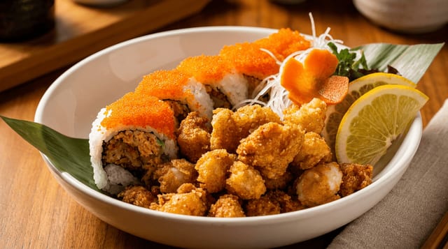 Popcorn Scallop Roll.