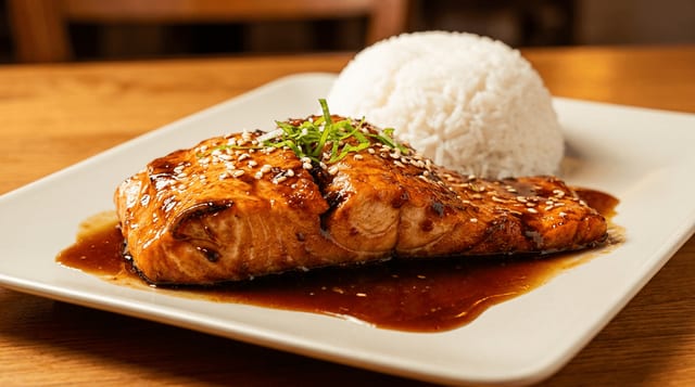 Salmon Teriyaki.