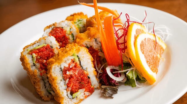 Tuna VS Crab Roll.